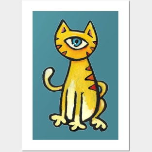 Osmos the One-Eyed Cat Posters and Art